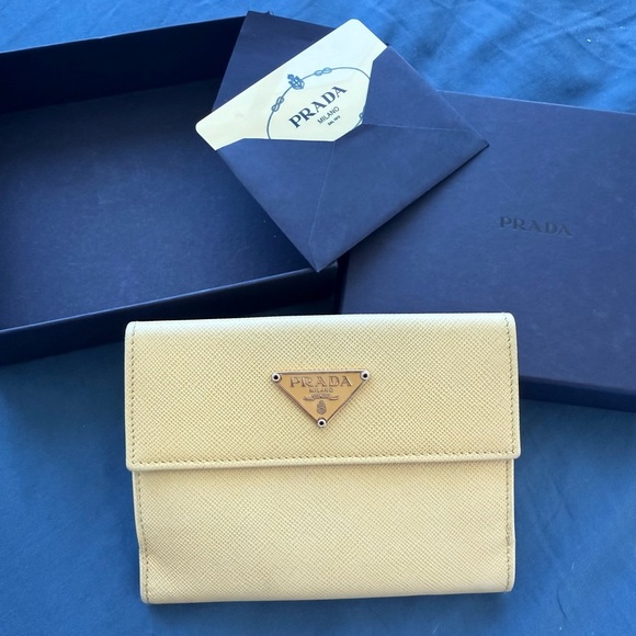 Prada Yellow Leather Wallet - Picture 1 of 5